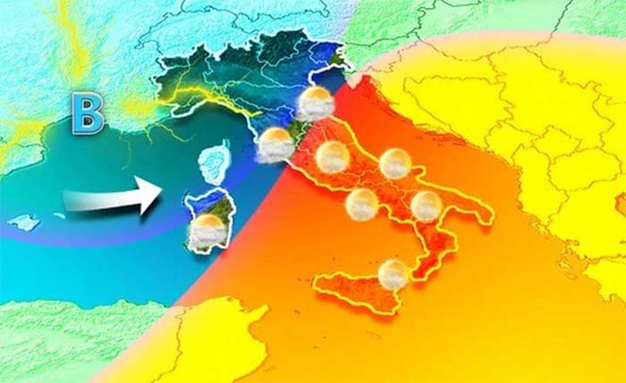 Previsioni meteo: l'Italia divisa in due parti